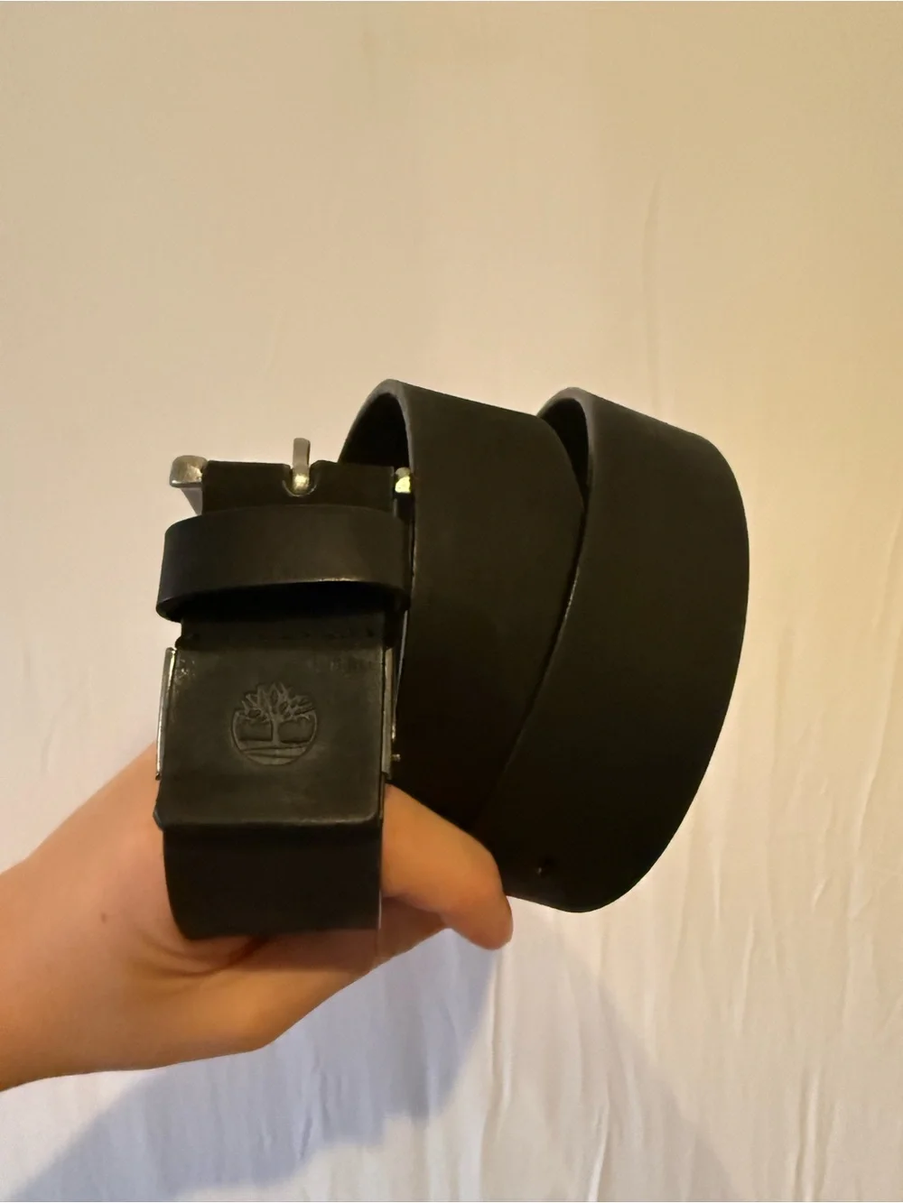TIMBERLAND Men's Leather Belt in Black